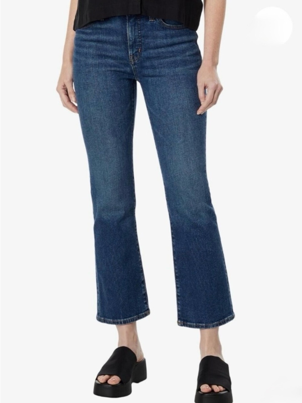 Madewell Mid-Rise Kick Out Crop Blue Jeans Size 29